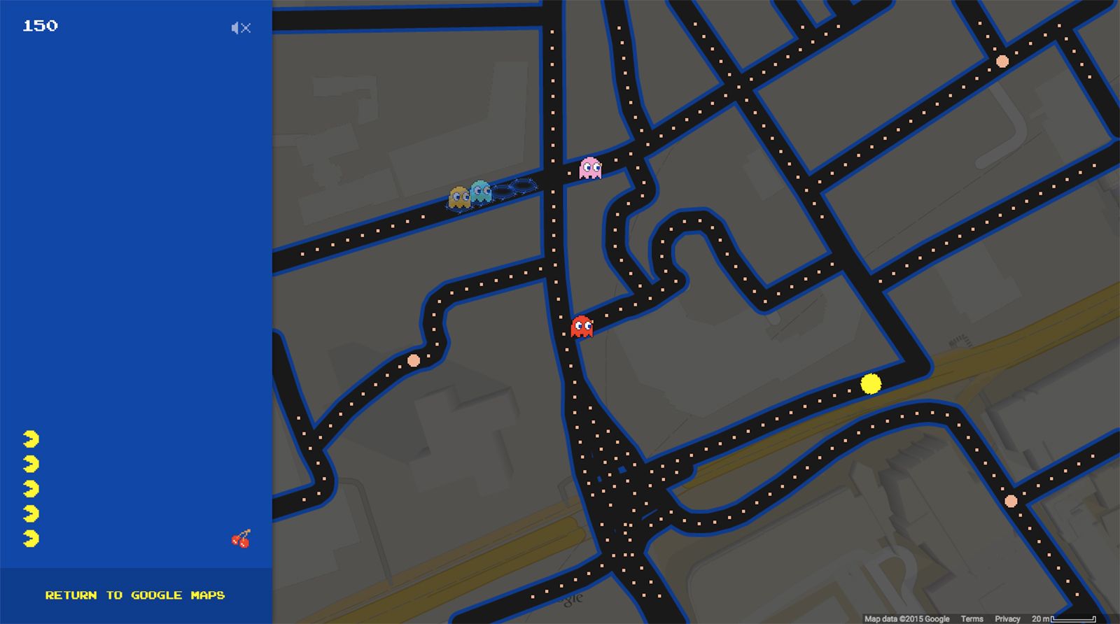 google maps pac man is not an april fools’ joke it’s a gift from google image 1