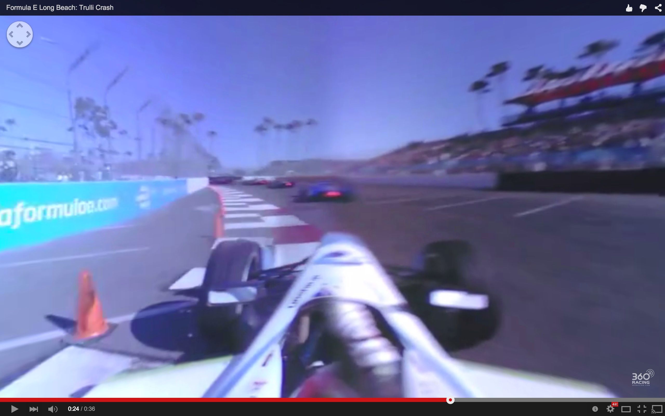 watch this 360 degree vr like video to experience a formula e race from the driver s view image 1
