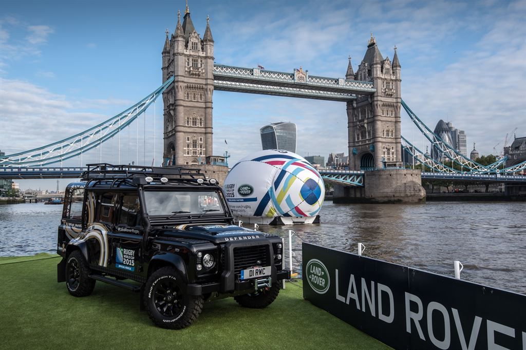 land rover creates unique defender to show off rugby s webb ellis cup image 1