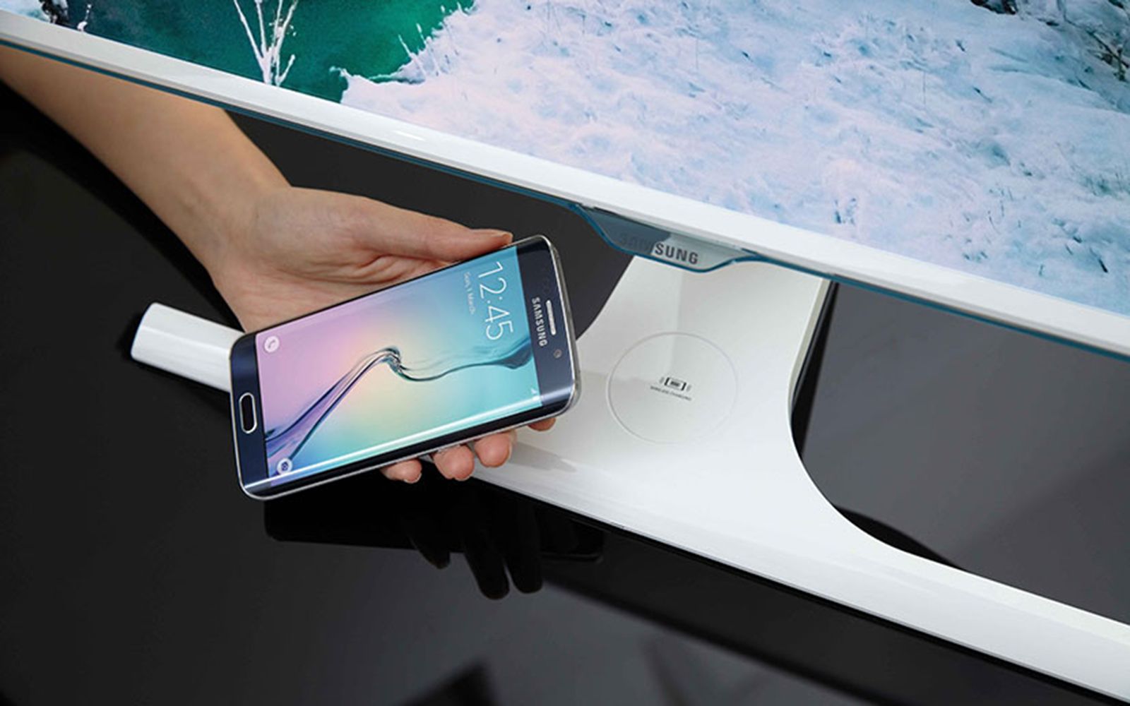 this monitor will wirelessly charge your smartphone say goodbye to wire clutter image 1