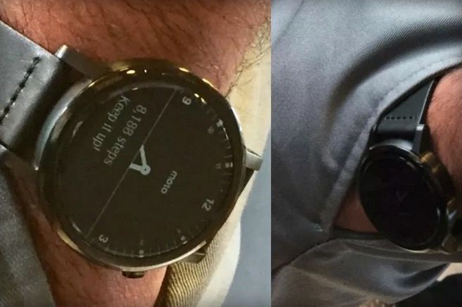somebody actually saw moto 360 2 while on a chicago train and snuck a pic image 1