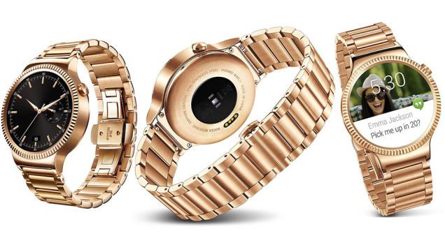 huawei s gold plated android wear watch works with iphone image 2