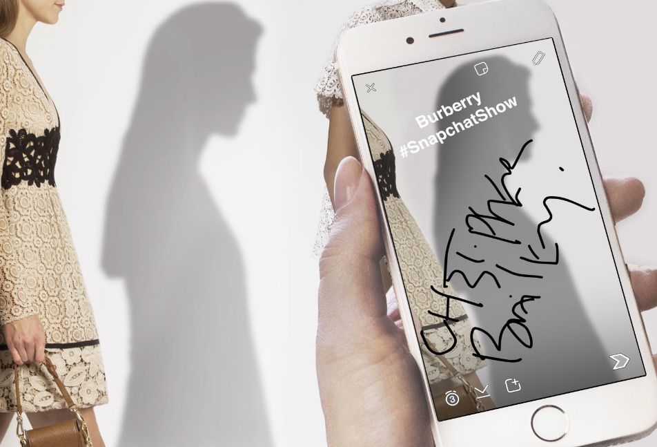 burberry is using snapchat to debut its next fashion collection before the runway image 1