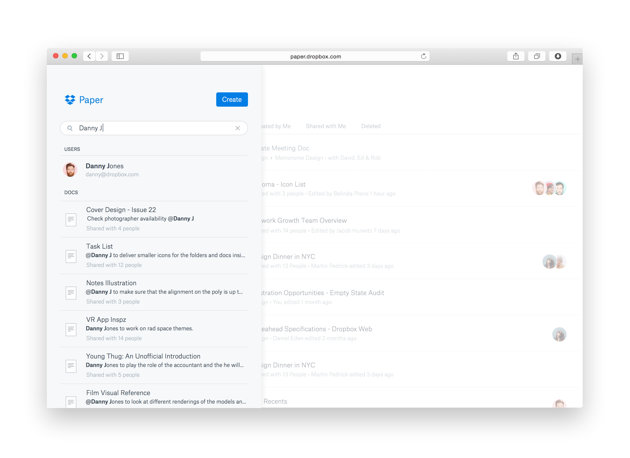 dropbox paper is a google docs like text editor that doubles as a chat room image 3