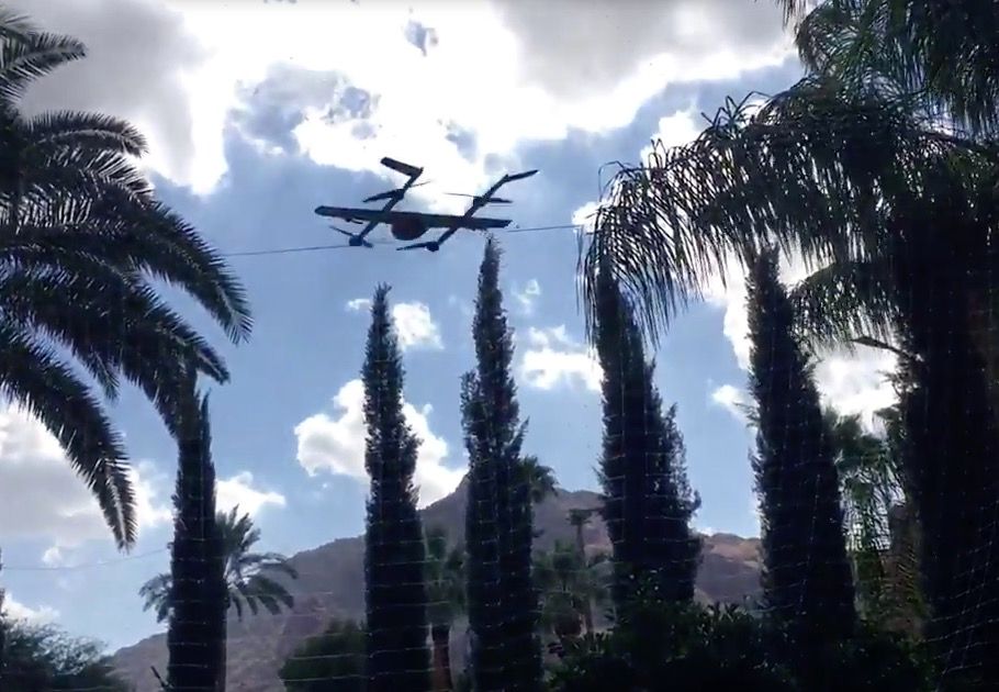 watch google x test air delivery with a real life project wing drone image 1