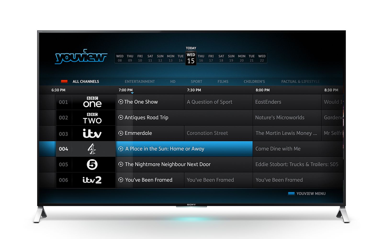 sony to integrate youview into bravia tvs for 17 000 films and shows image 1