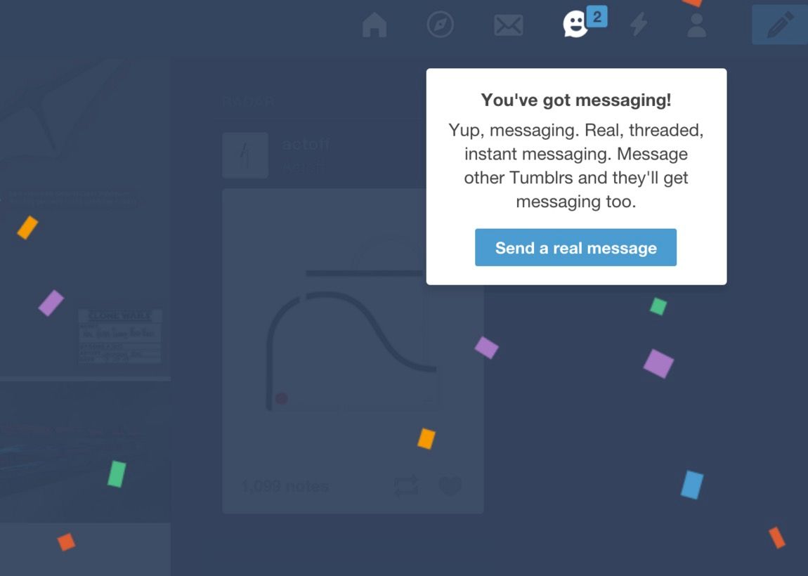 tumblr adds instant messaging here s how the threaded conversations work image 2