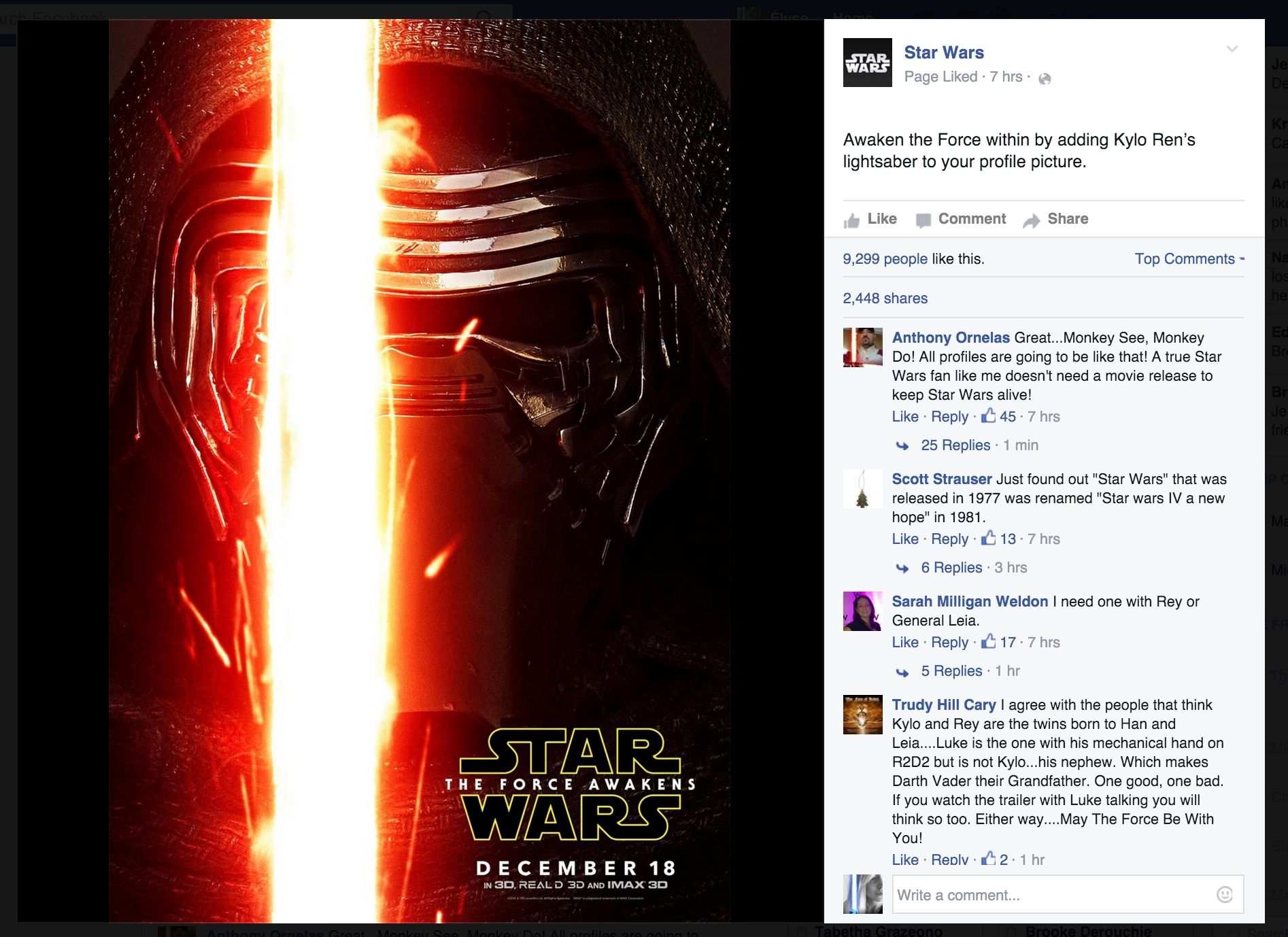get ready for the lightsaber to invade your facebook stream image 1