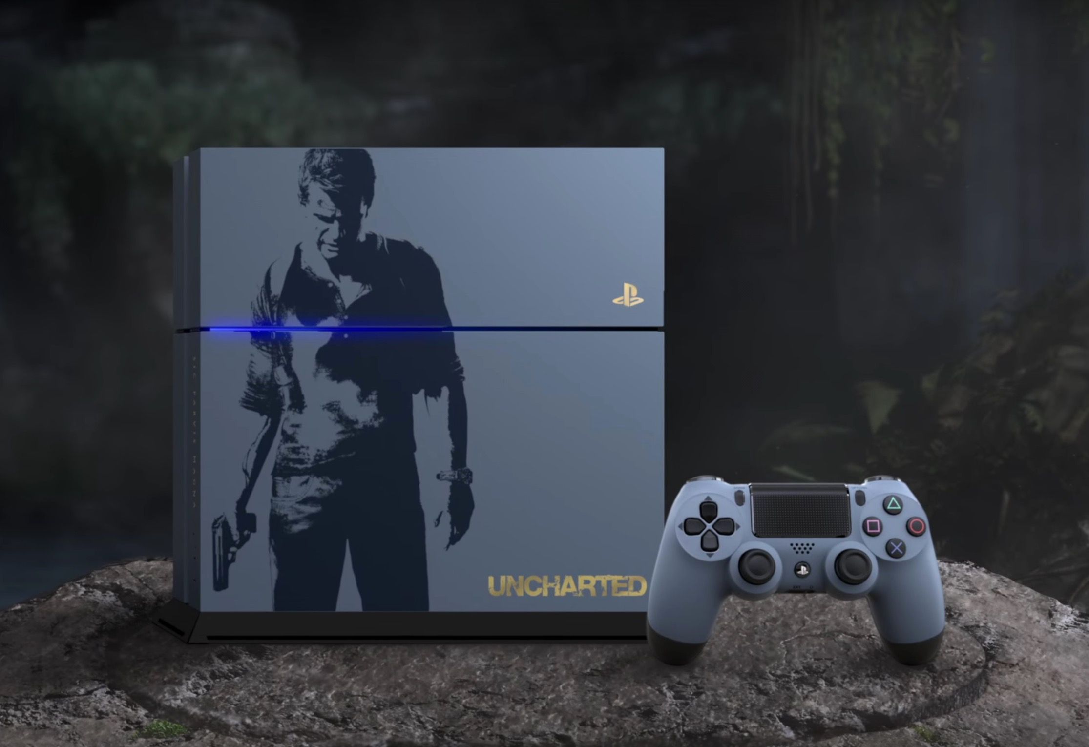 sony is launching this slick grey blue ps4 as an uncharted 4 bundle in april image 1