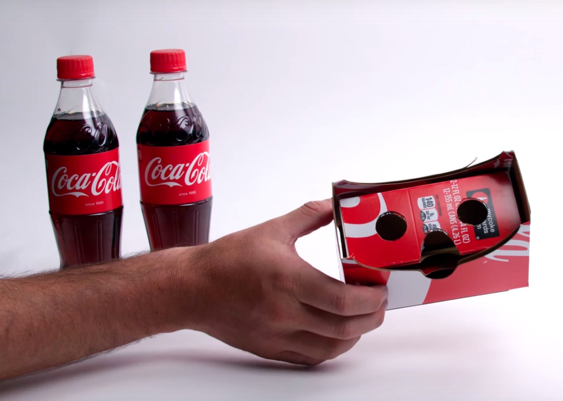 coca cola turned coke packs into google cardboard like vr viewers image 1