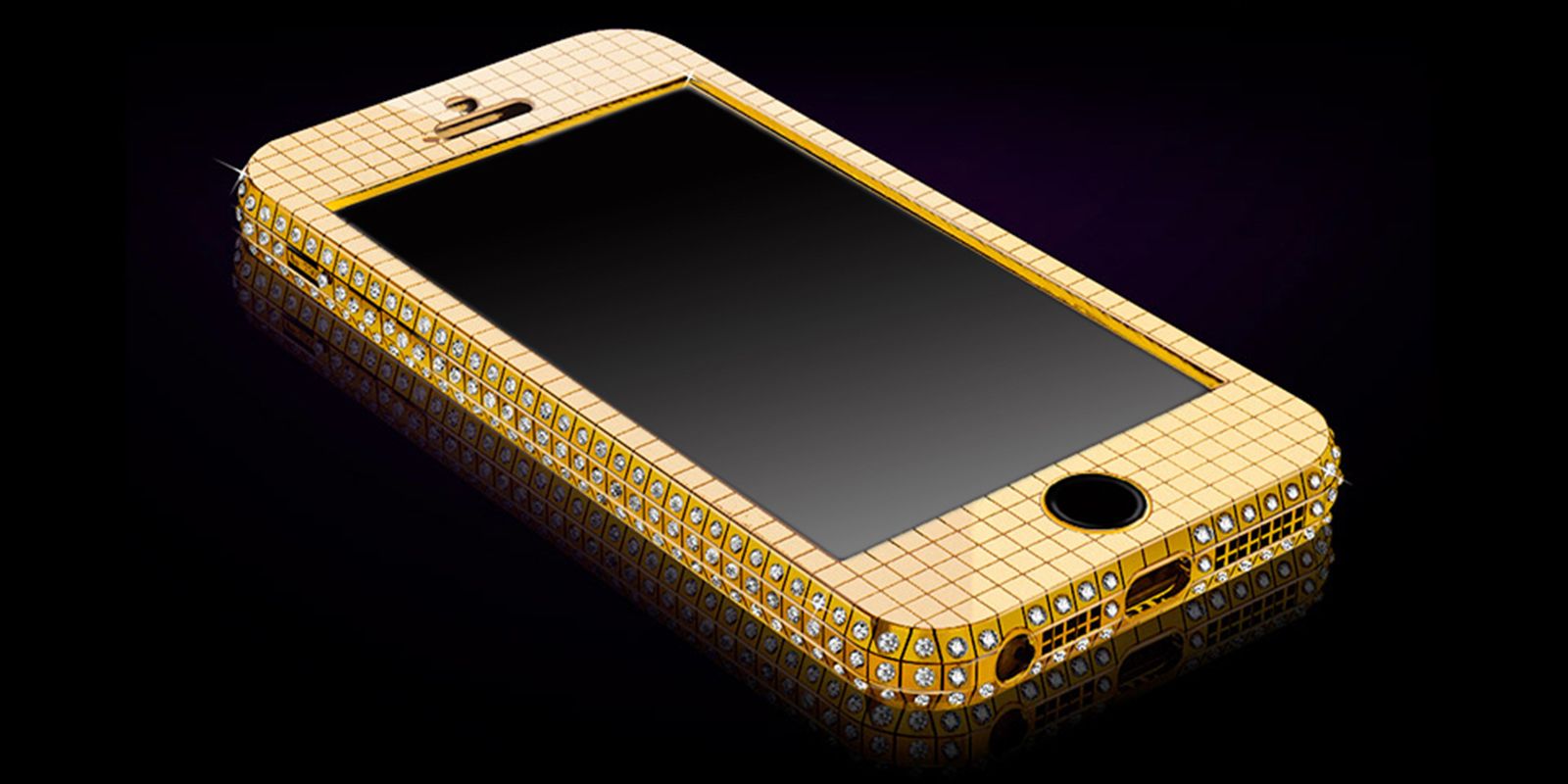 of course you can buy a 24k gold iphone se studded with swarovski crystals image 1