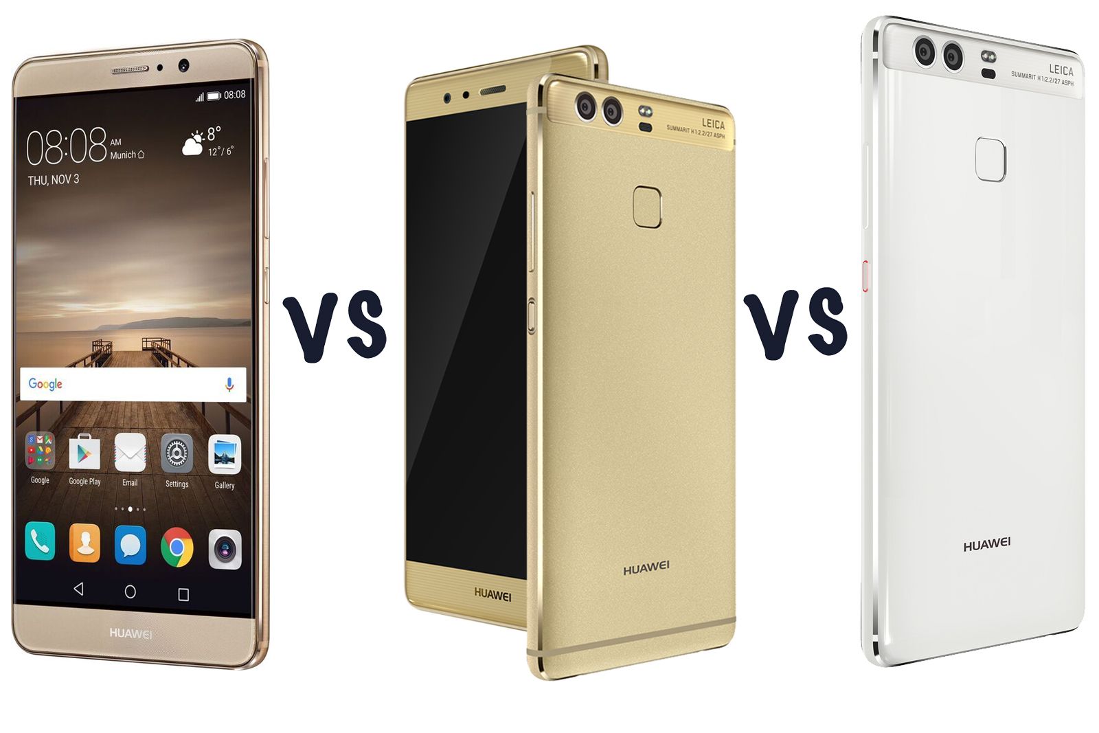 huawei p9 vs huawei p9 plus vs huawei mate 9 what s the difference image 1