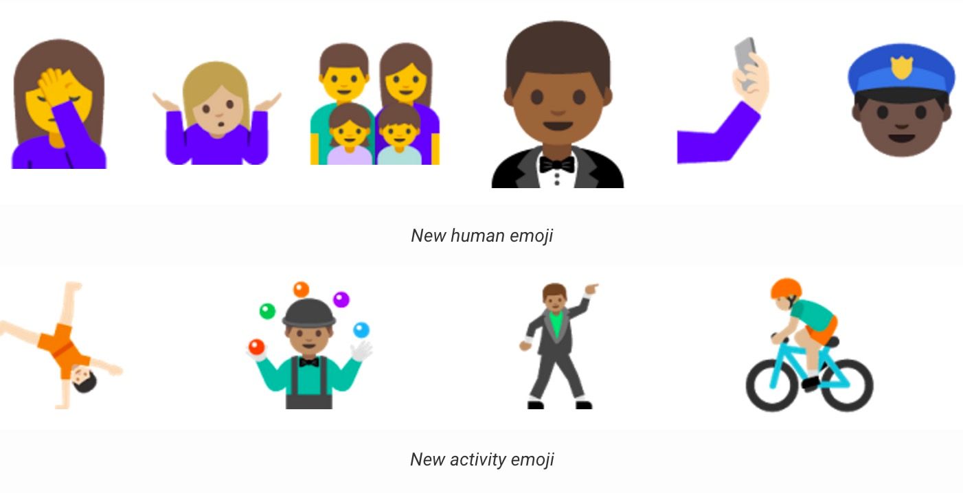 these are the new human looking emoji in android n s latest big update image 2