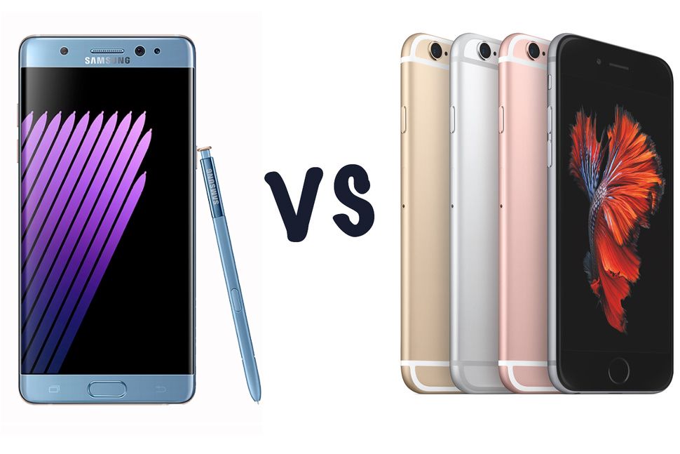 samsung galaxy note 7 vs apple iphone 6s plus what s the difference  image 1