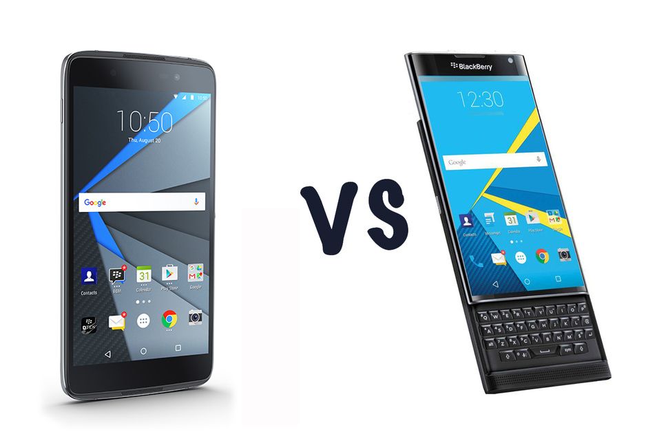 blackberry dtek50 vs blackberry priv what s the difference  image 1