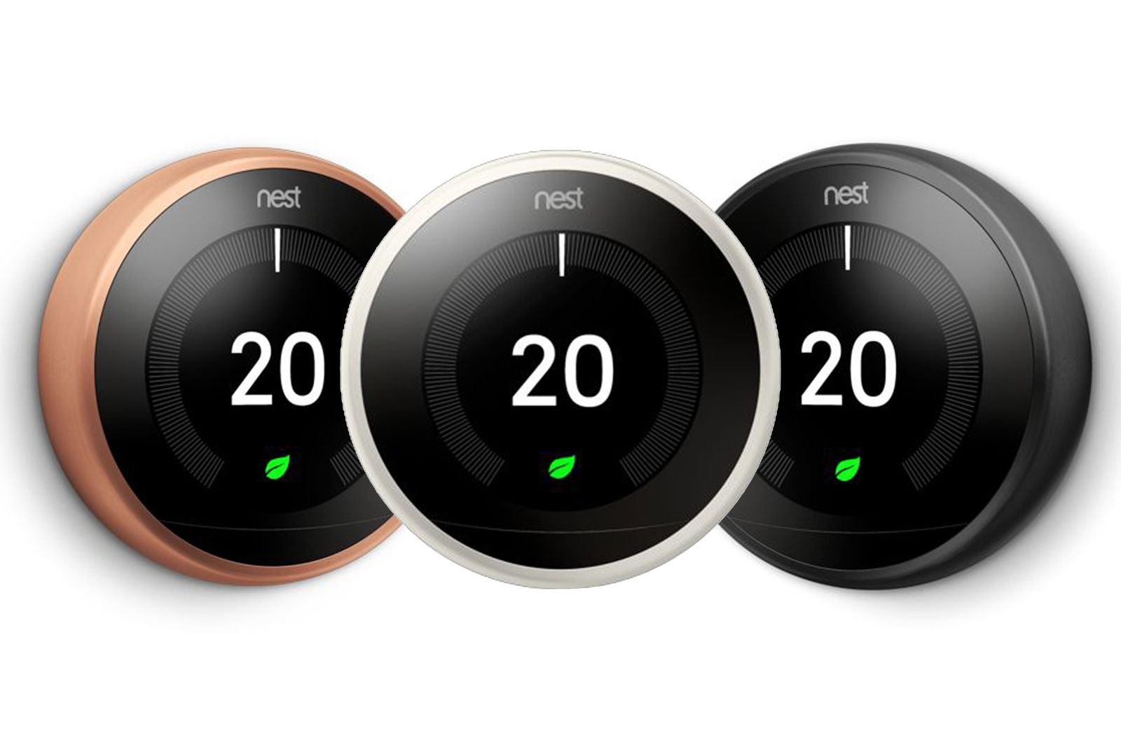 nest thermostat now comes in black white and copper image 1