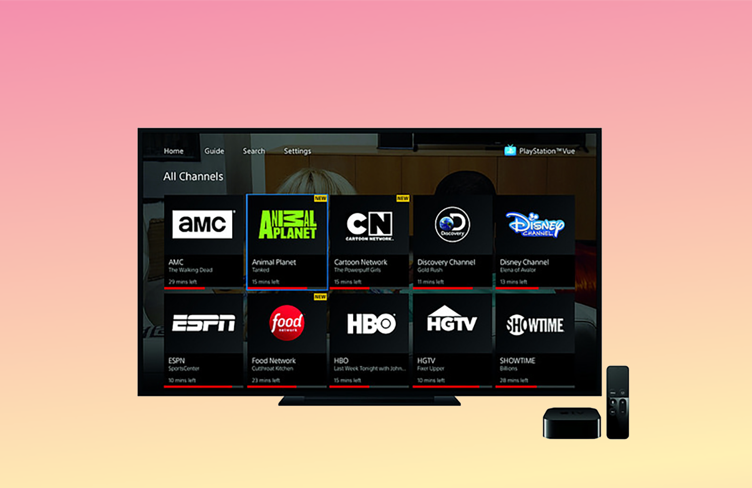 sony brings its playstation vue live tv service to new apple tv image 1