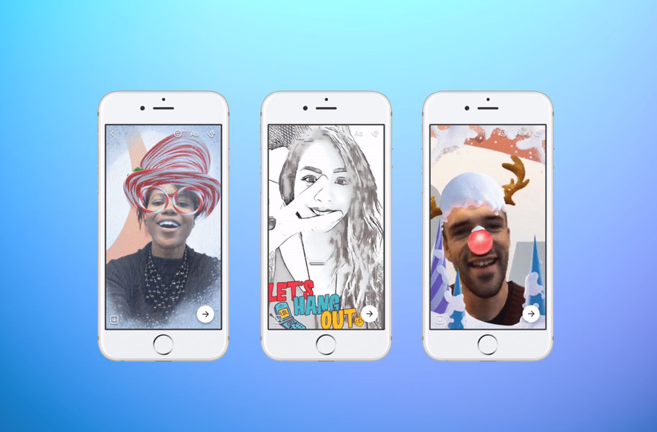 facebook messenger here s how to use those new snapchat like lenses image 1