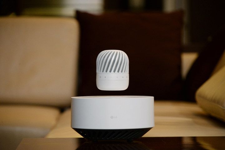 lg made a levitating bluetooth speaker and will show it off at ces image 1