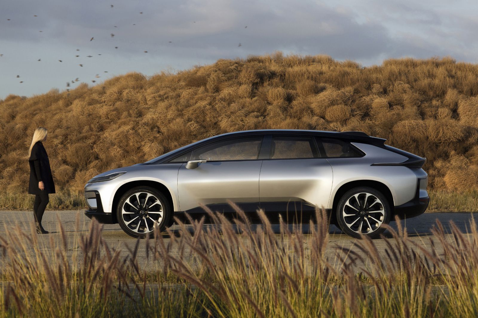 faraday future s first production car ff 91 hits the road in 2018 image 1
