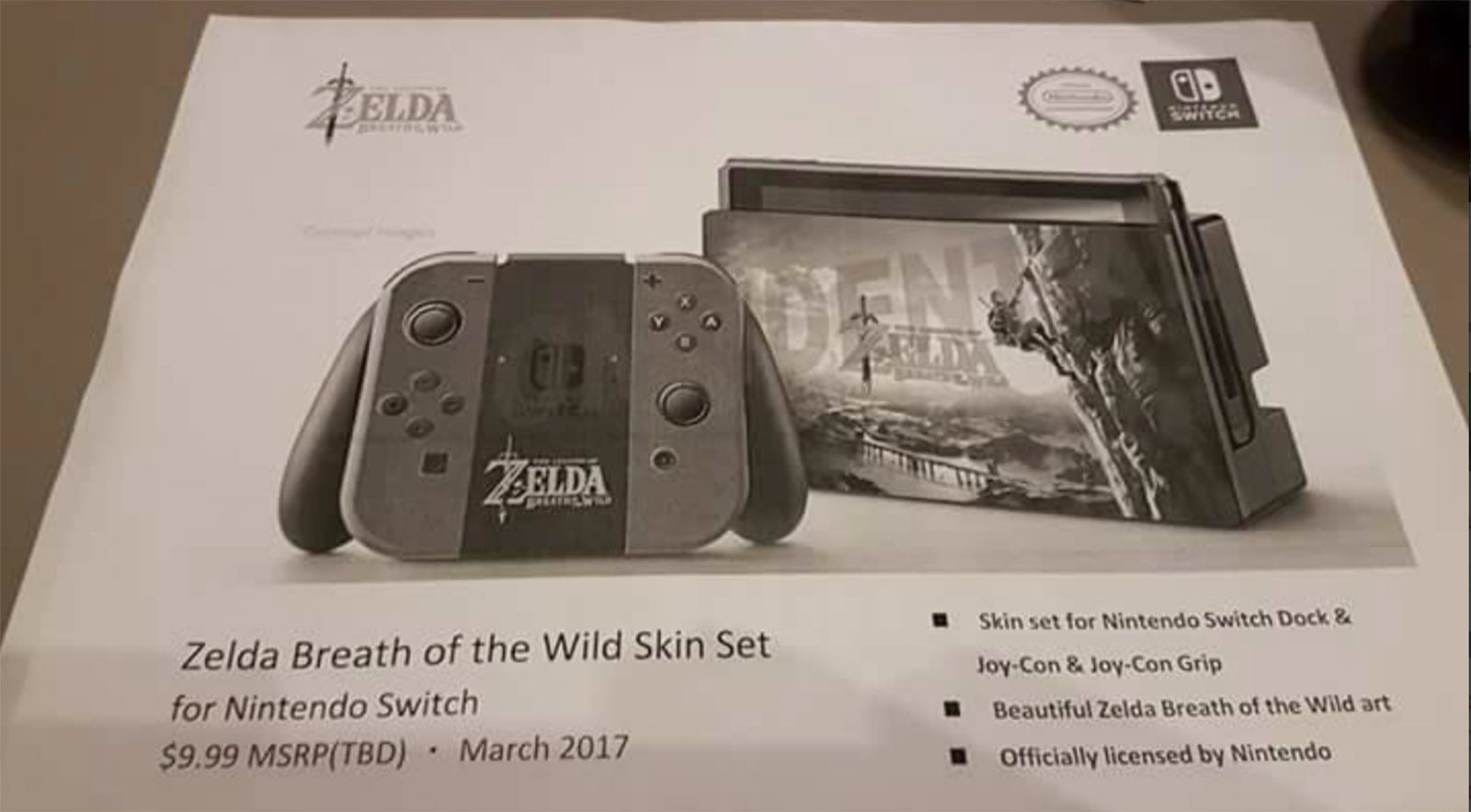 official nintendo switch accessories include zelda skins arcade stick and in car charger image 1