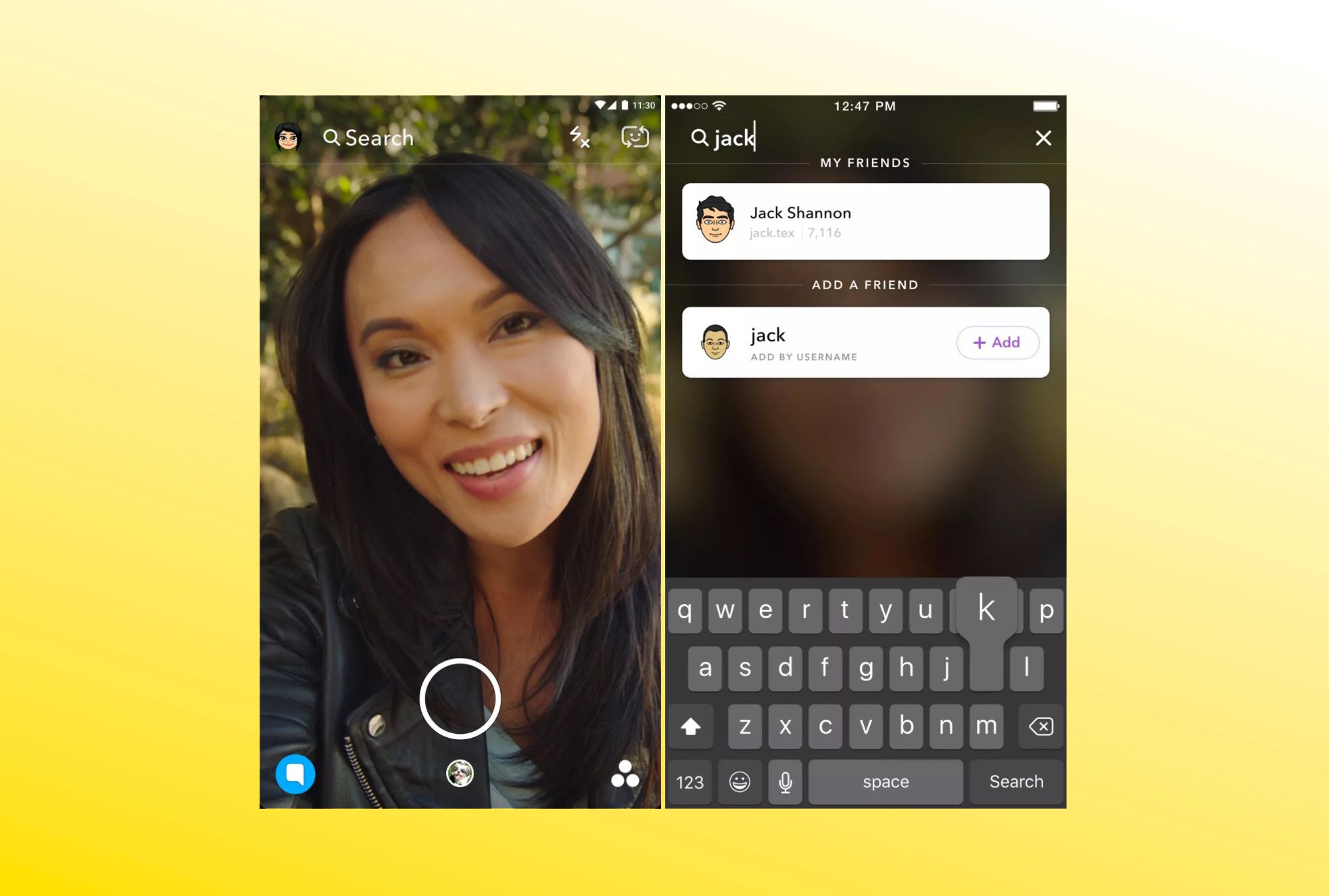 snapchat adds universal search here s how it lets you quickly find friends and chat image 1