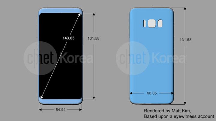 leaked drawings show samsung galaxy s8 with a rear mounted fingerprint scanner image 1