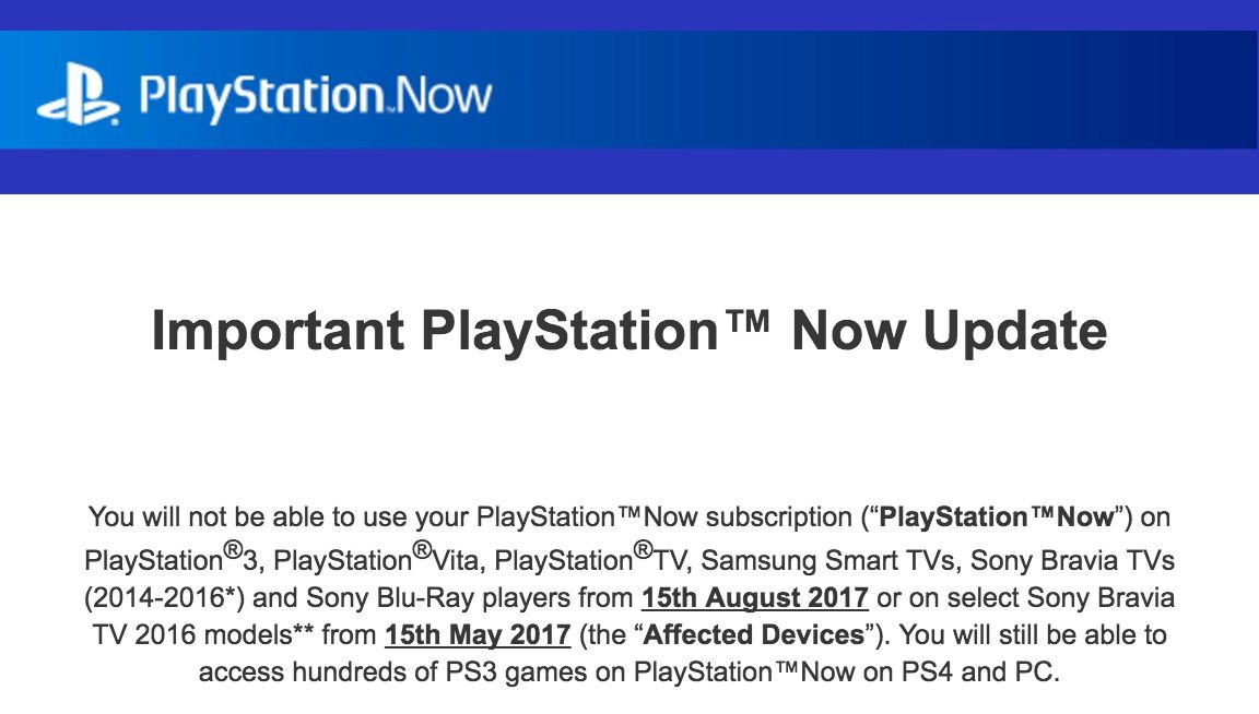 playstation now to be discontinued on ps3 and many more devices image 2
