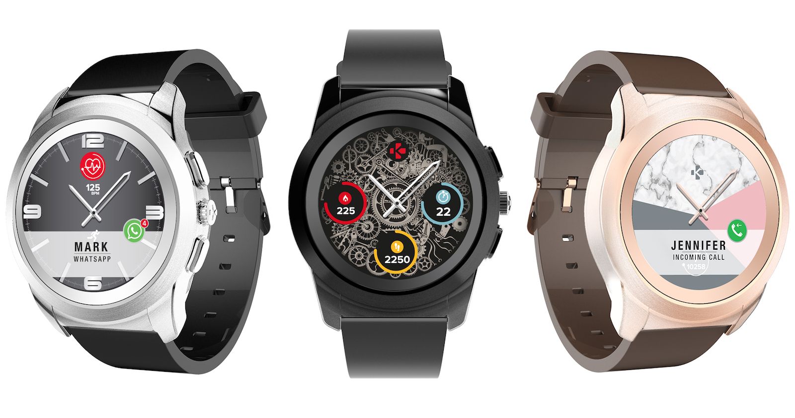 mykronoz zetime hybrid smartwatch combines analogue hands with digital watch face image 1