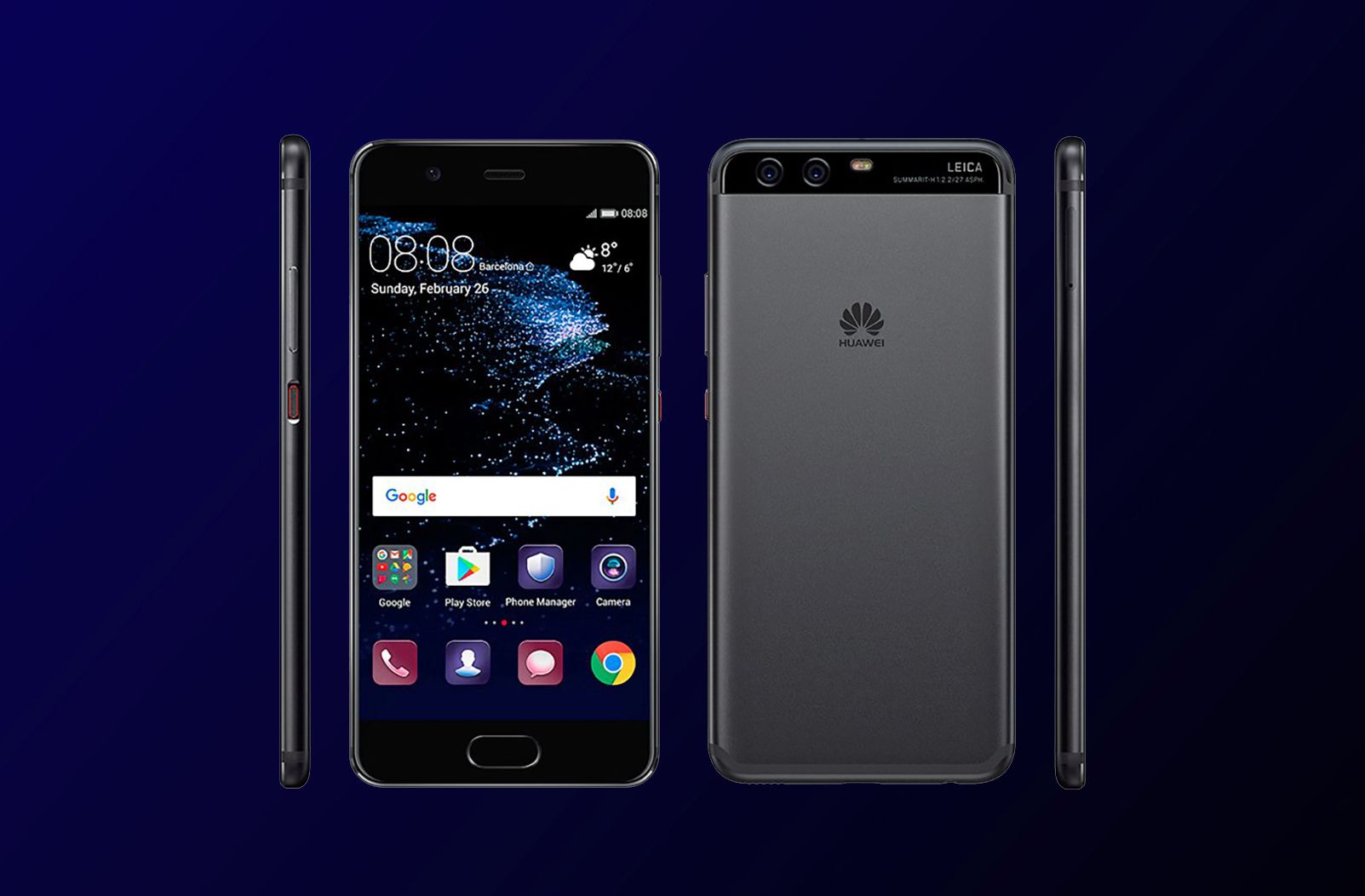 this is what the huawei p10 flagship phone will look like in full black image 1