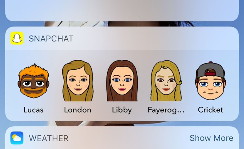 snapchat widget how to add bitmoji chat shortcuts to your home screen image 1