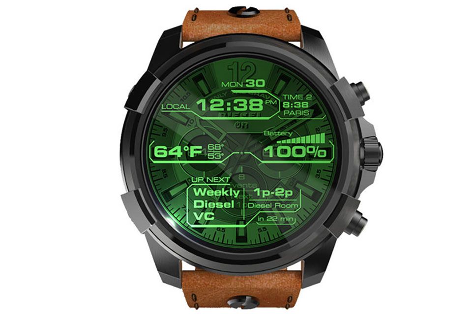 diesel enters smartwatch market with a bang with diesel on oversized android wear 2 0 device image 1