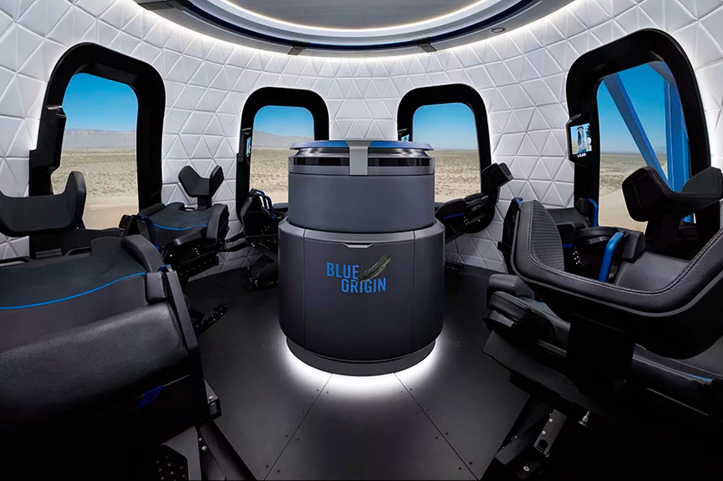 blue origin shows off first interior photos of its tourist space rocket image 1