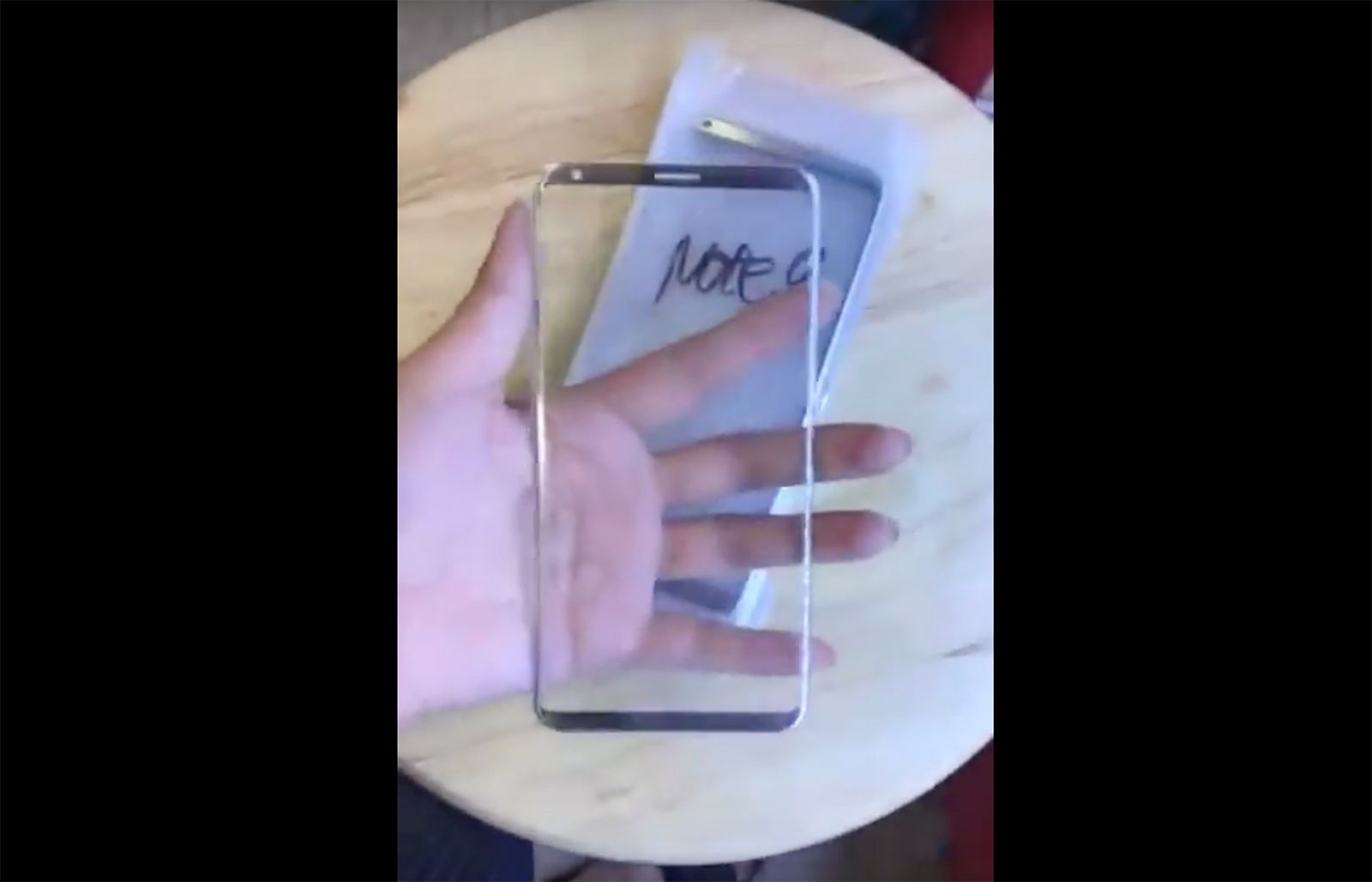 samsung galaxy note 8 front panel leaked in video confirms infinity display  image 1