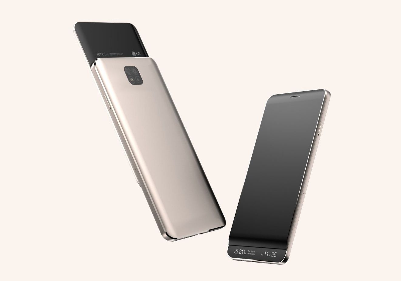 these leaked lg v30 renders reveal a slide out secondary display image 1