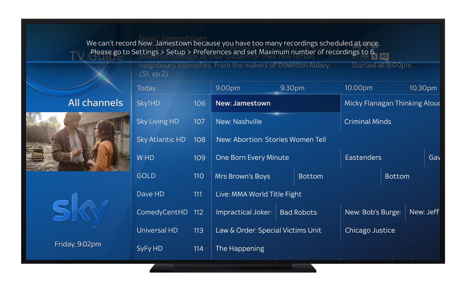 sky q now lets you record six programmes while watching a seventh image 1