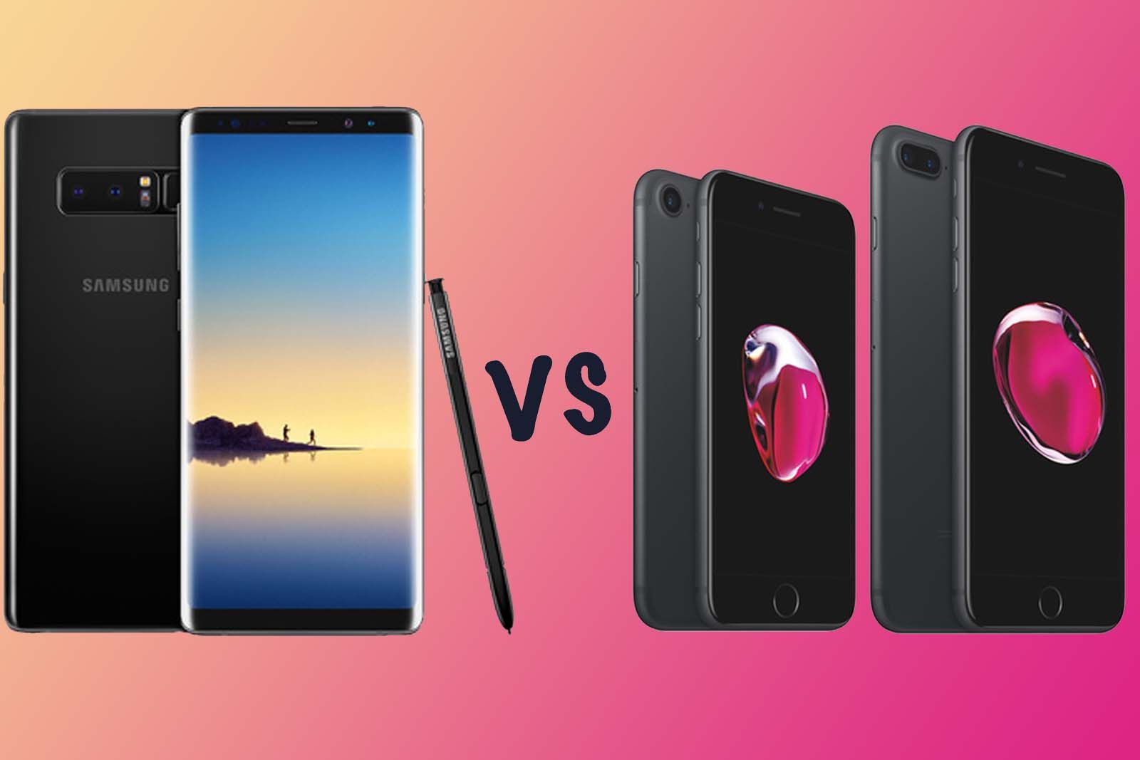 Samsung Galaxy Note 8 vs Apple iPhone 7 vs iPhone 7 Plus Whats the difference image 1