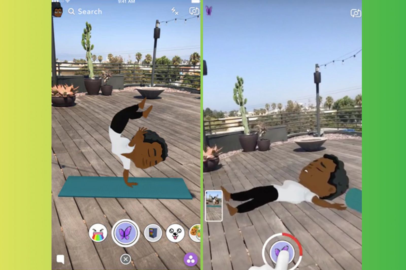 Snapchat How to add 3D animated Bitmoji lenses to your snaps image 1