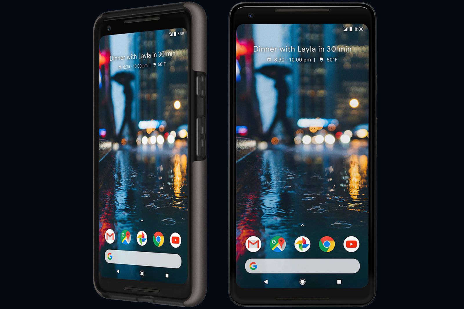Google Pixel 2 XL pictured with case and without a case in new leak image 1