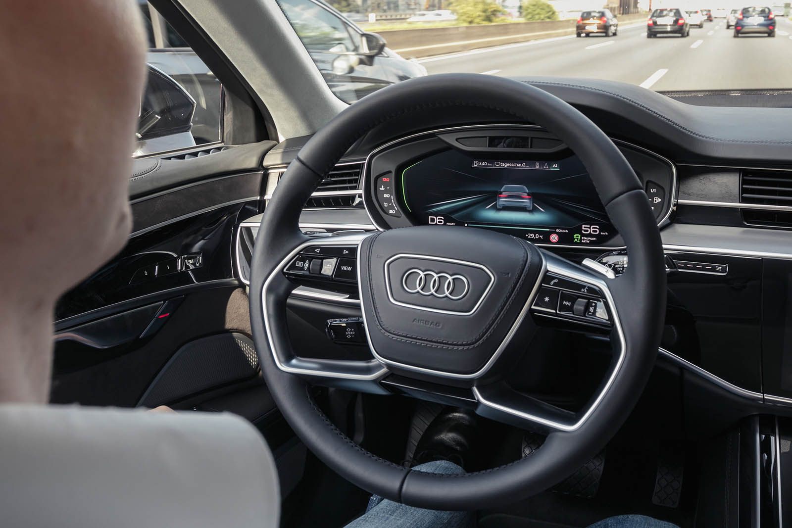 Audi A8 with AI How Audi Traffic Jam Pilot autonomous driving tech works