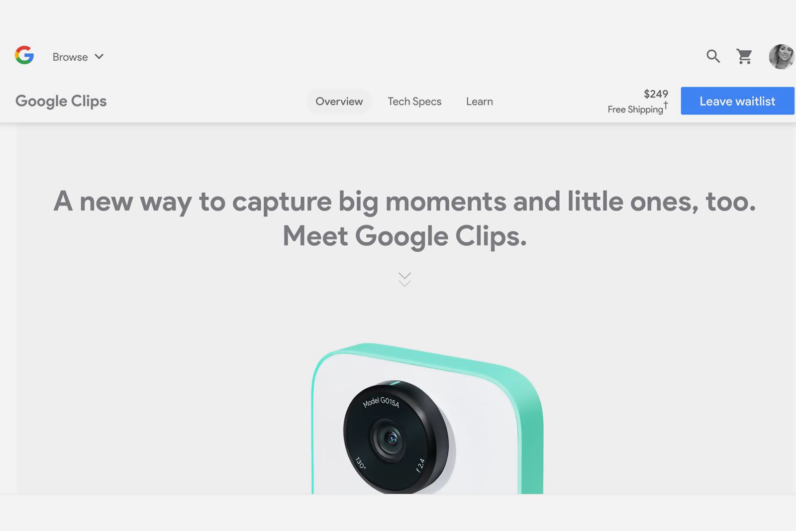 Google Starts Selling Its Clips Ai Camera On Google Store Sort Of image 2