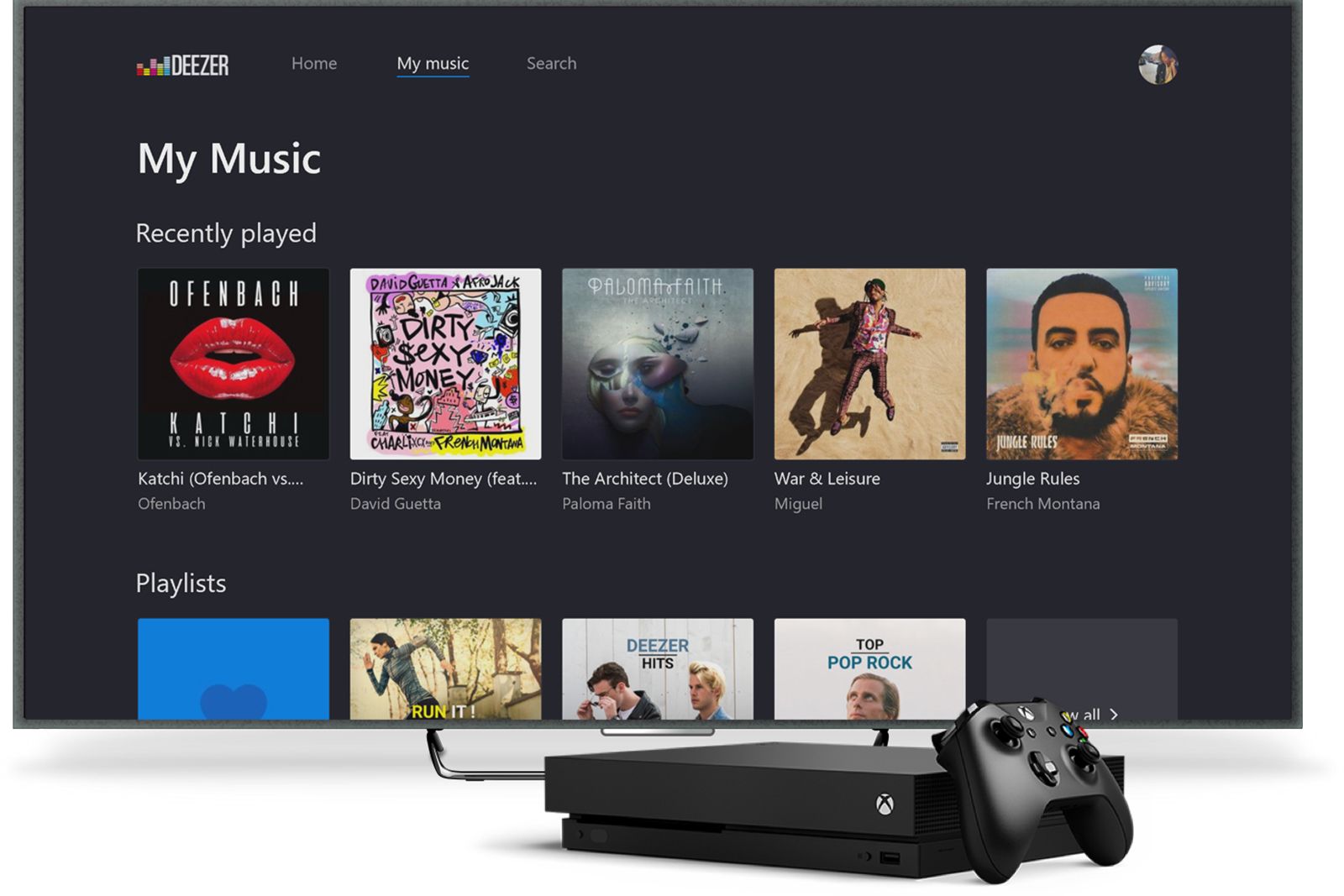 Deezer music streaming arrives on Xbox One image 1