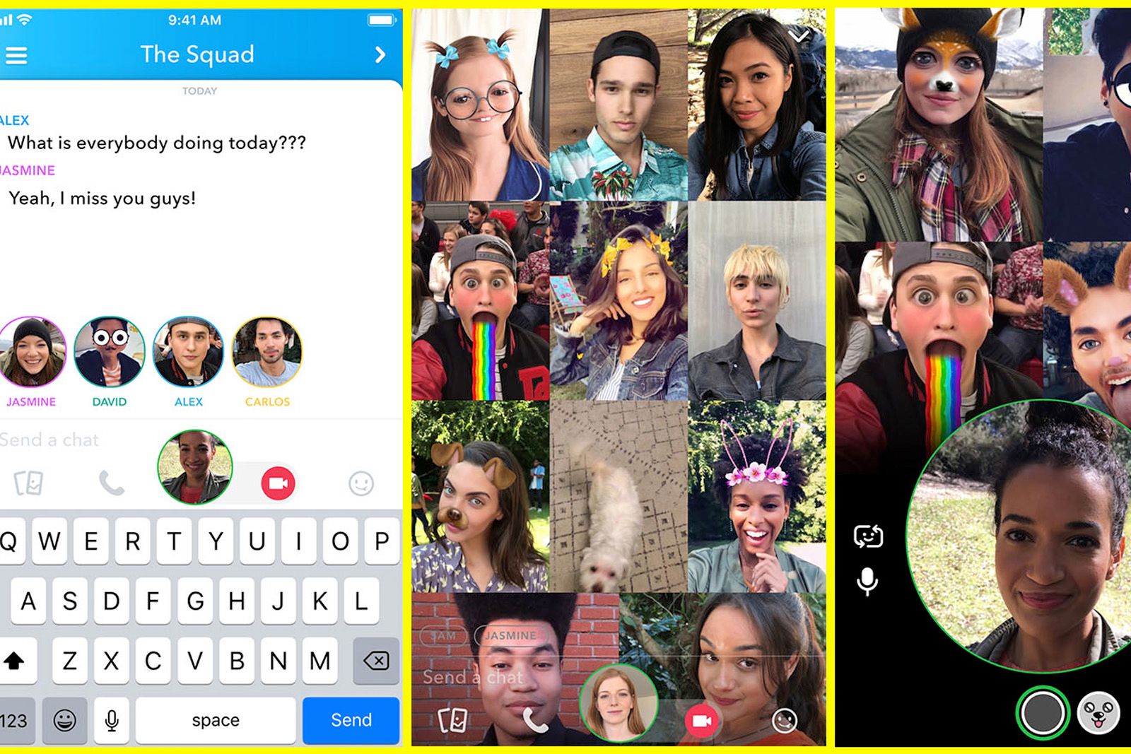Snapchat rolls out group video chat and  mentions image 1