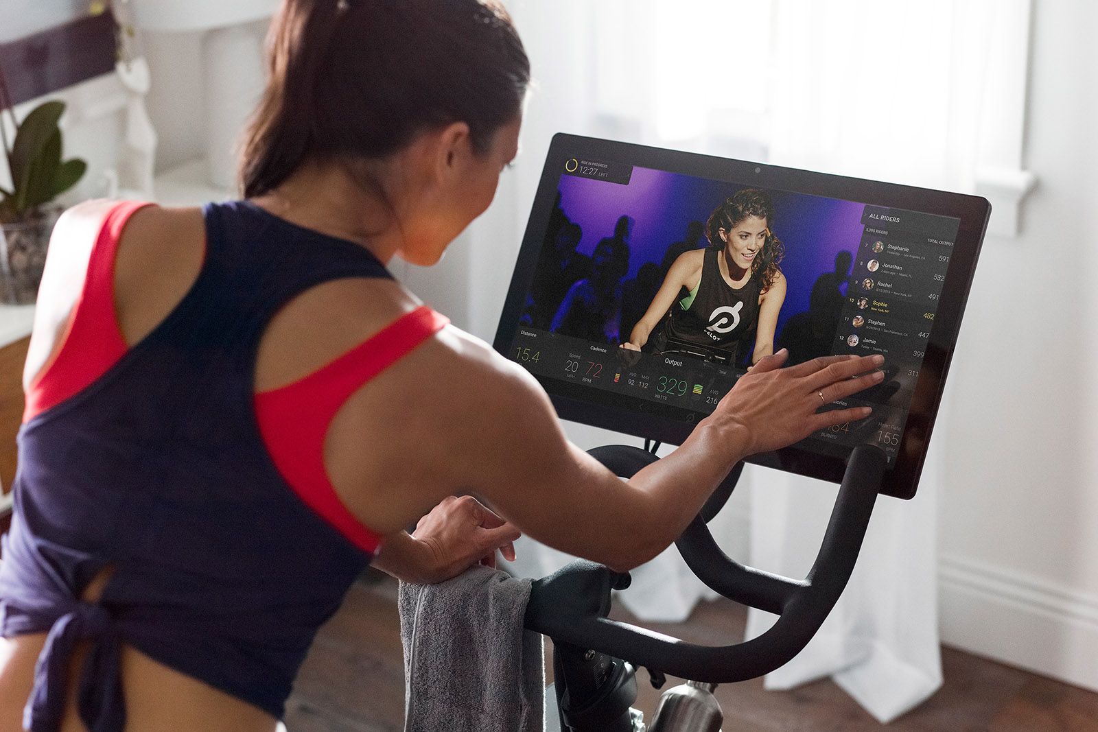 Peloton smart exercise bike coming to the UK huge screen and live workout classes to follow at home image 2