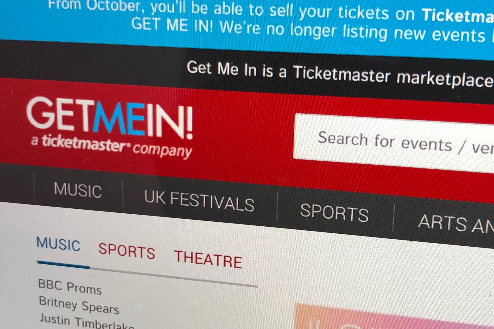 Finally - Ticketmaster shuts its secondary ticketing sites announces fan-to-fan resales image 1
