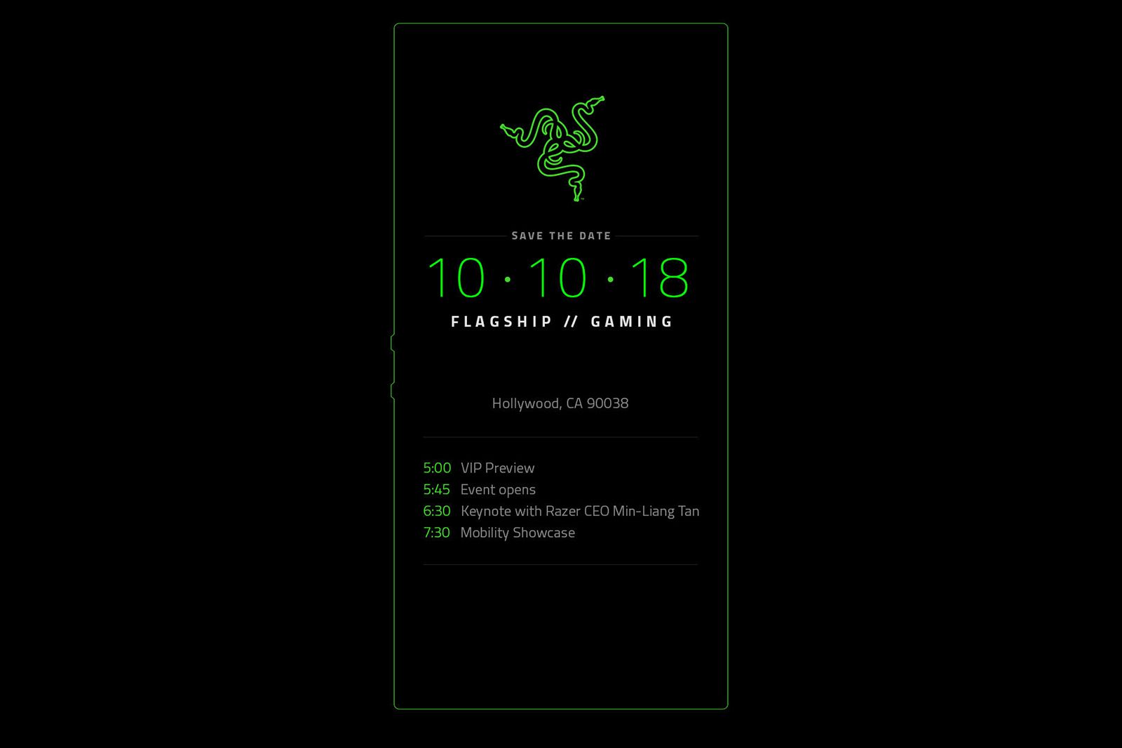 Razer send out invites to 10 October event likely for Razer Phone 2 image 1