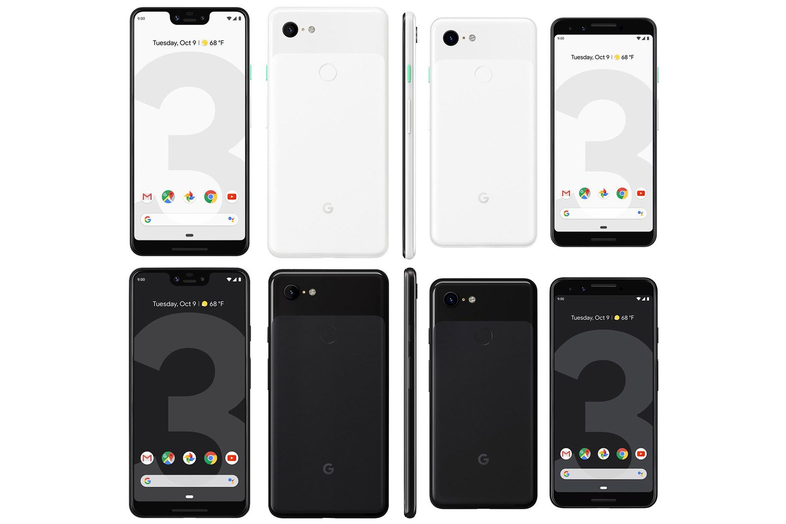 These Are The Google Pixel 3 And Pixel 3 Xl From Every Angle Every Colour image 1
