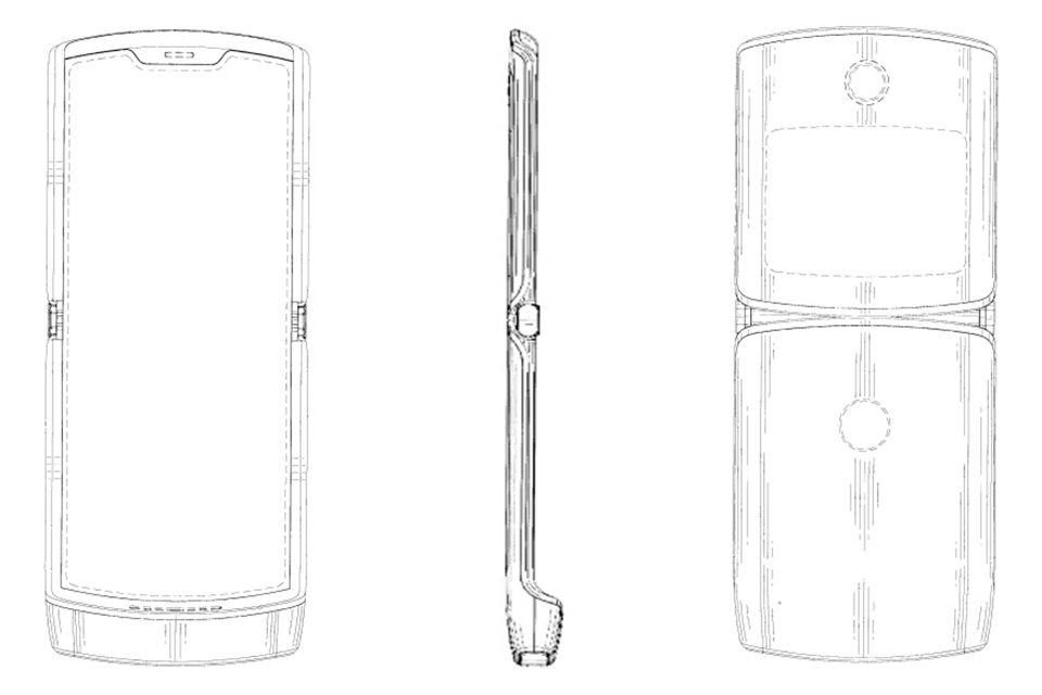 Motorola Razr 2019 patent shows foldable phone with retro design image 2