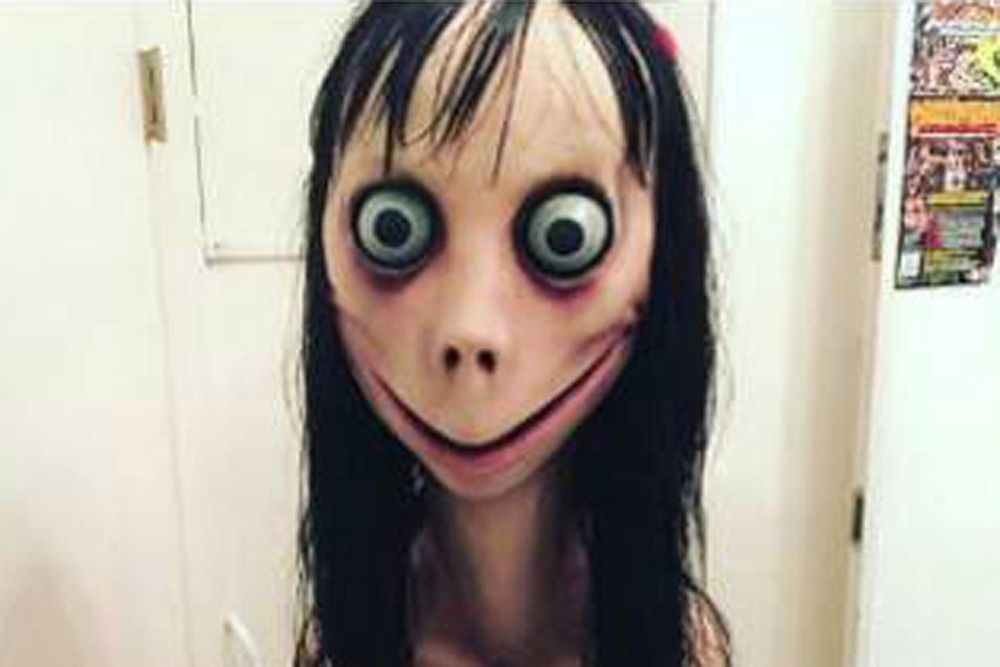 Momo Challenge scary face image 1