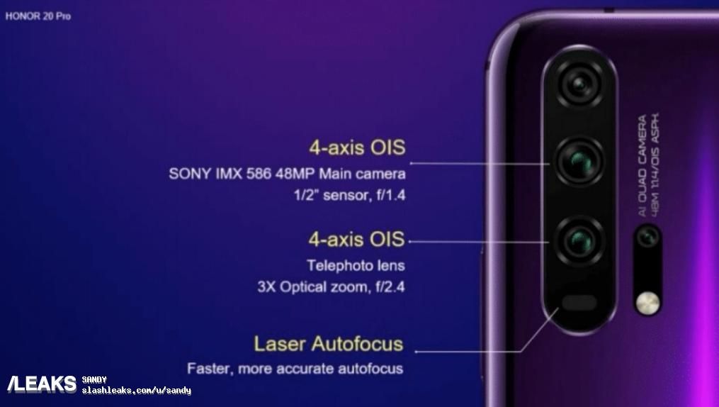 Honor 20 Pro camera system might include a dedicated macro lens image 2